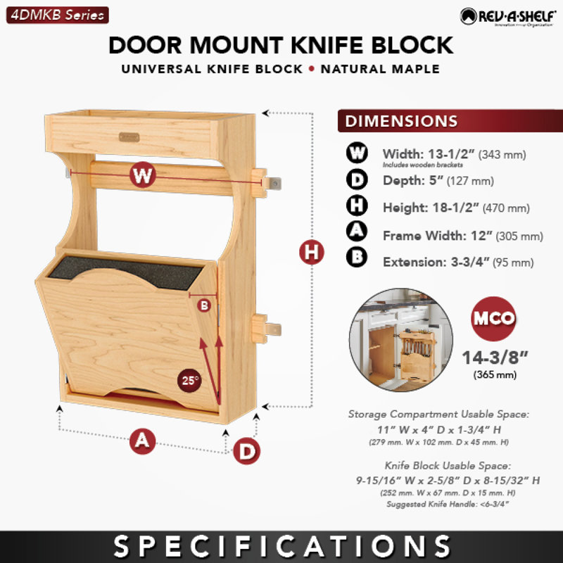 Rangement à couteaux en bois