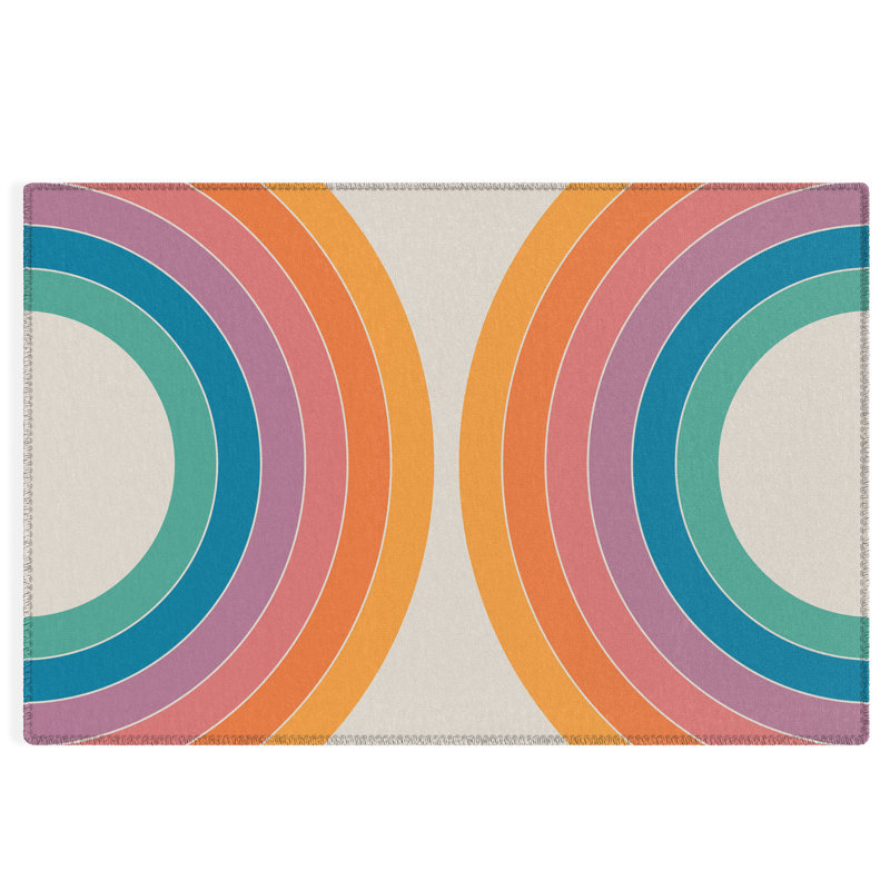 Tapis d'extérieur Boca Sonar By Circa78designs, Rectangle 4 pi x 6 pi