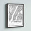 New York City Modern Map by Jake Goossen Framed Canvas Wall Art Print