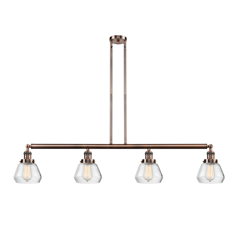 Leininger 4 - Light Kitchen Island Pendant, Clear, Polished Chrome