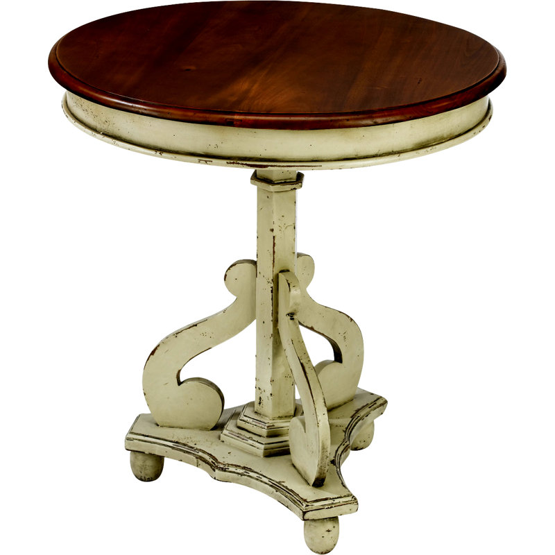 Solid Wood End Table, Parchment