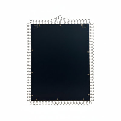 Squiggle Rectangle Champagne Silver Mirror