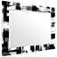 Miroir rectangulaire noir biseauté sur verre trempé imprimé inversé flottant-912196377