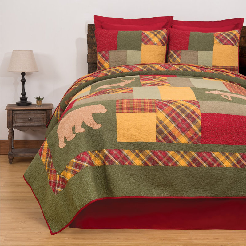 Buckley Cotton Reversible Quilt Set, King Quilt + 2 Shams