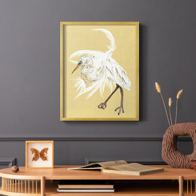 Heron Plumage VI, reproduction encadrée - bois massif
