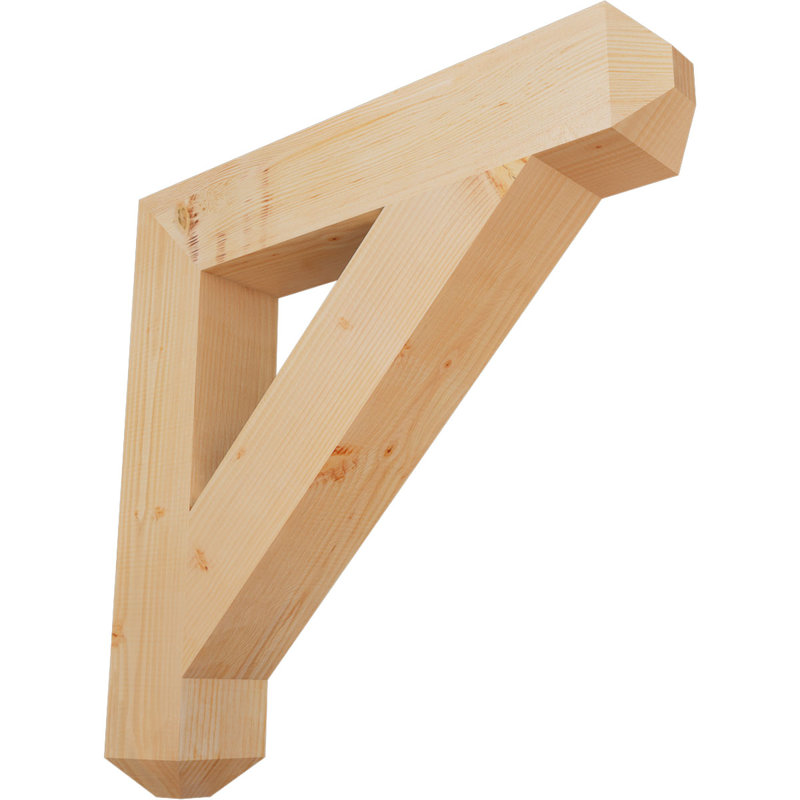 Support lisse artisanal, sapin Douglas, l 5 1/2 po x P 34 po x H 34 po, H 34 po x l 5,5 po x P 34 po, Douglas (lisse)