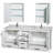 Sheffield 80" Freestanding Double Bathroom Vanity with Marble Top with Medicine Cabinets-2096675501-2057576245