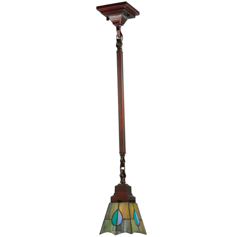 Meyda Tiffany & Stained Glass 1 - Light Pendant, 34"H x 5" W x 5" D