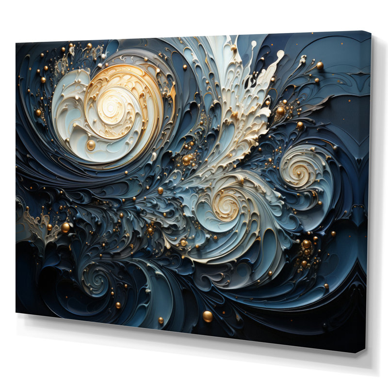 Quartis spirales célestes III sur toile, Toile tendue, H 12 po x l 20 po x P 1 po