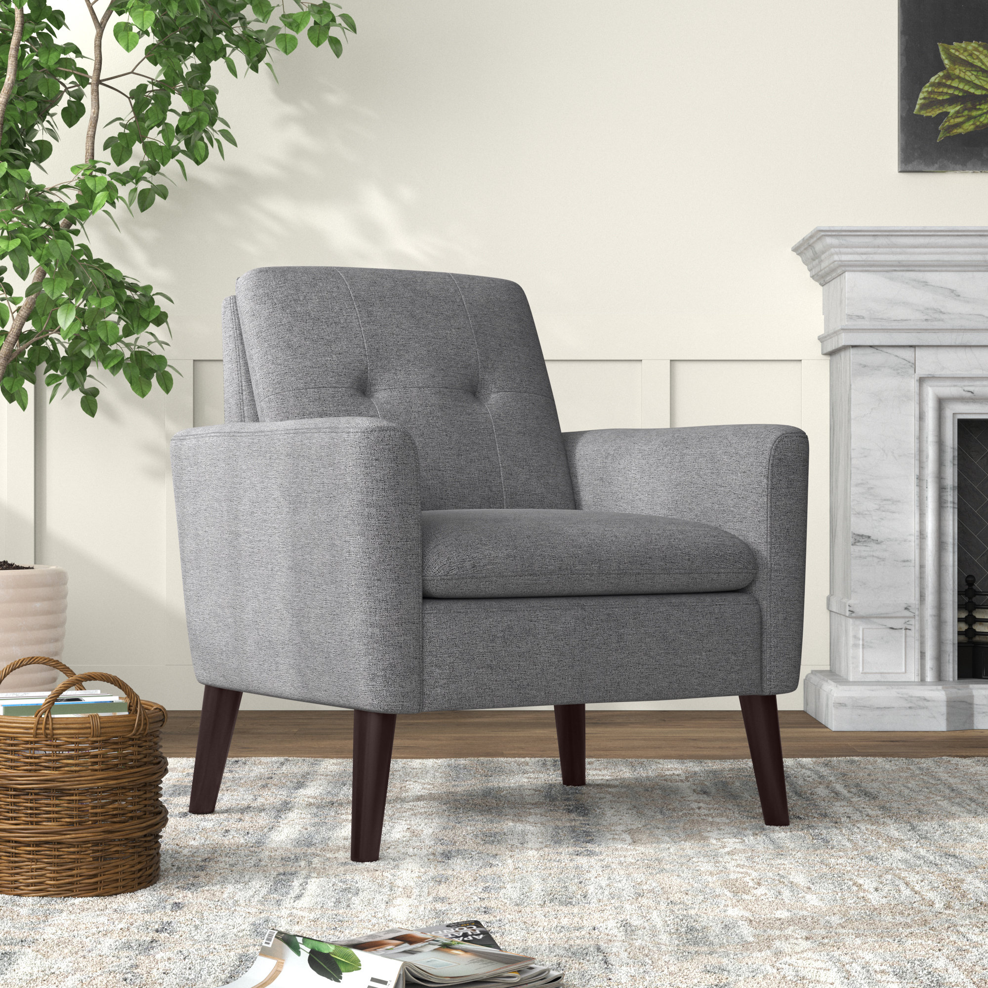 Mercury Row® Bopp 76.84Cm Wide Tufted Armchair & Reviews | Wayfair