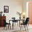 Large Rectangular 1.4M Dining Table, Metal Support, White Ceramic Surface, Heat And Scratch , Rounded Edge, Stylish Legs, Minimalist Design, Fast Setup Modern Base, Tabletop, Resistance, Black Gold-863547517