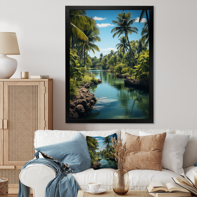 Art mural sur toile Miami Miami, Cadre photo noir, H 44 po x l 34 po