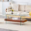 Kaiser Coffee Table with Glass Top & Double-Layer Storage-630972875