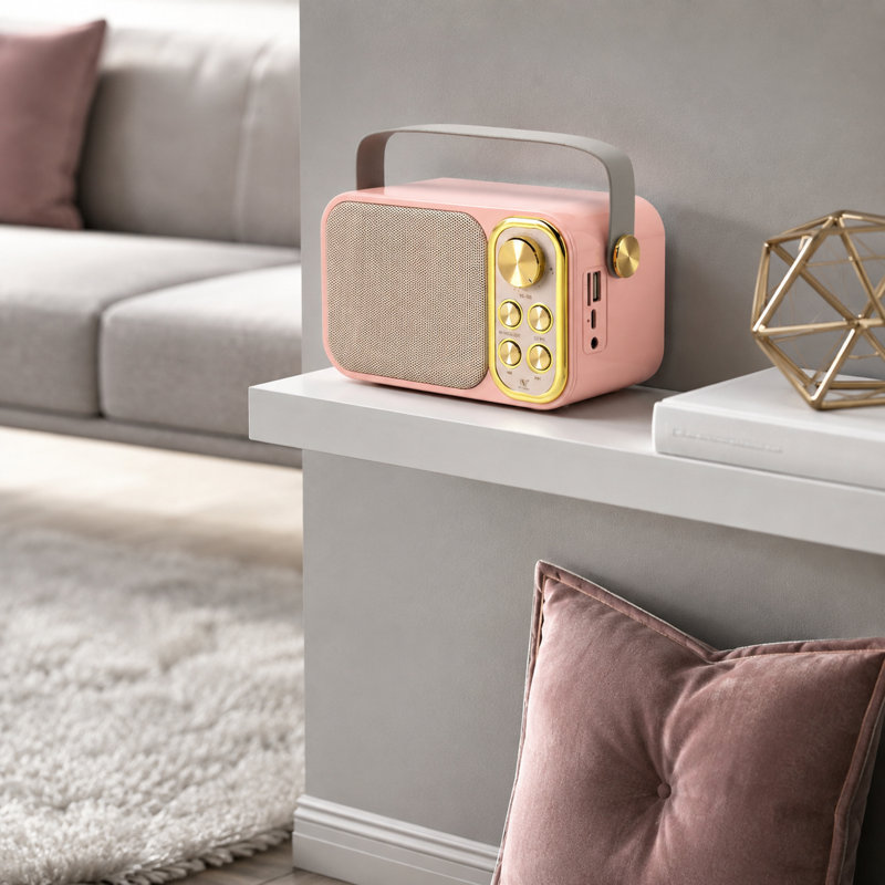 Mini haut-parleur sans fil Bluetooth, Rose