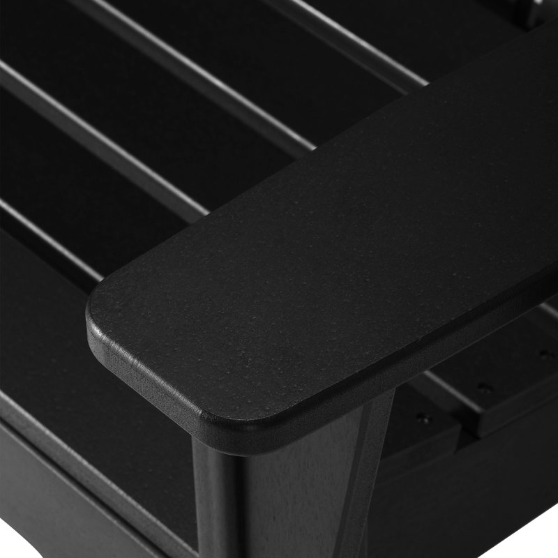 Poly Adirondack 49" Bench, Black
