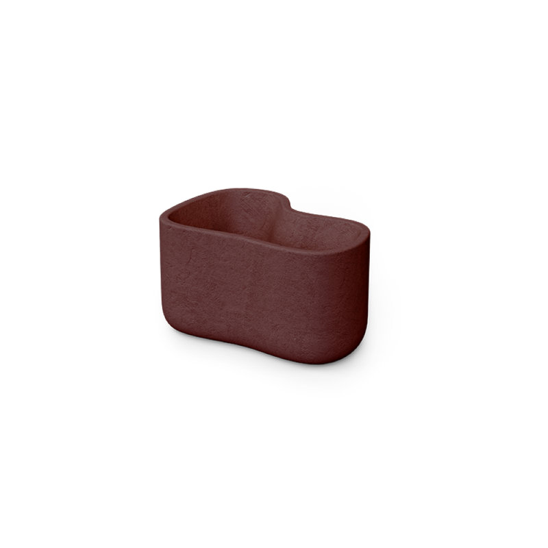 Milos Planter, 15" H x 27.5" W x 19.75" D, Garnet