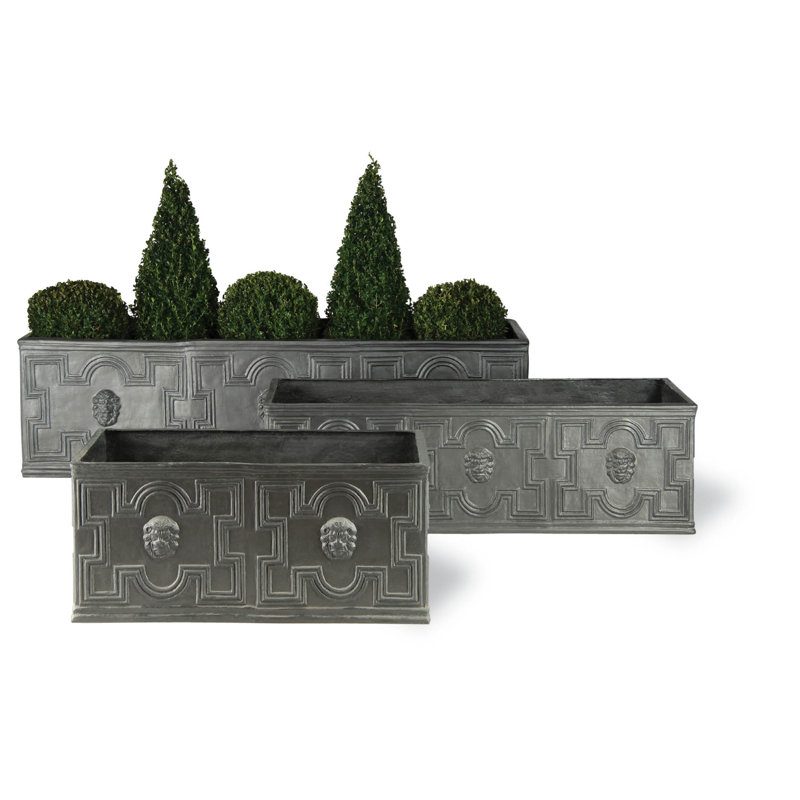 Handmade Pot Planter, 41cm H x 100cm W x 51cm D, Black