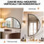 Miroir mural arqué en aluminium avec verre trempé pour salle de bain, salon, entrée-65049464-65049461