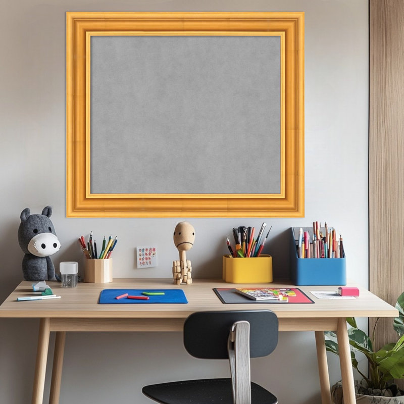 Sierra Gold Framed Magnetic Board - Magnet Board, Organization Board, 26" H x 30" W