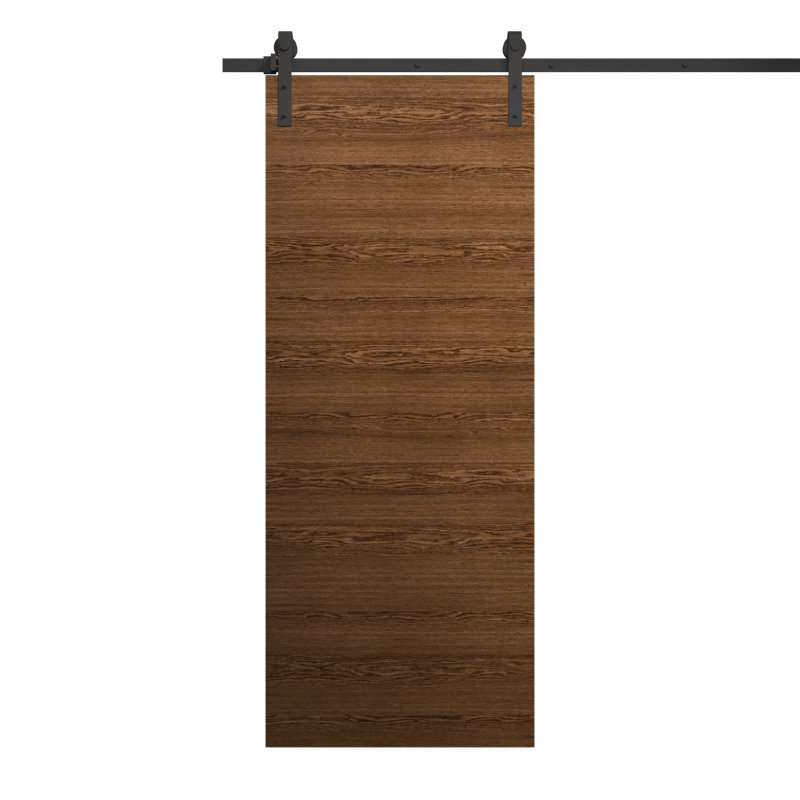 Porte de grange moderne | Ego 5000 | Ensemble de quincaillerie lourde pour rails | Portes intérieures solides, Chêne cognac