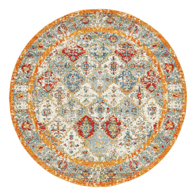 Walmoor Oriental Indoor Rug, Round 8'