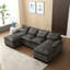 Grand canapé modulaire en U en chenille-232249527