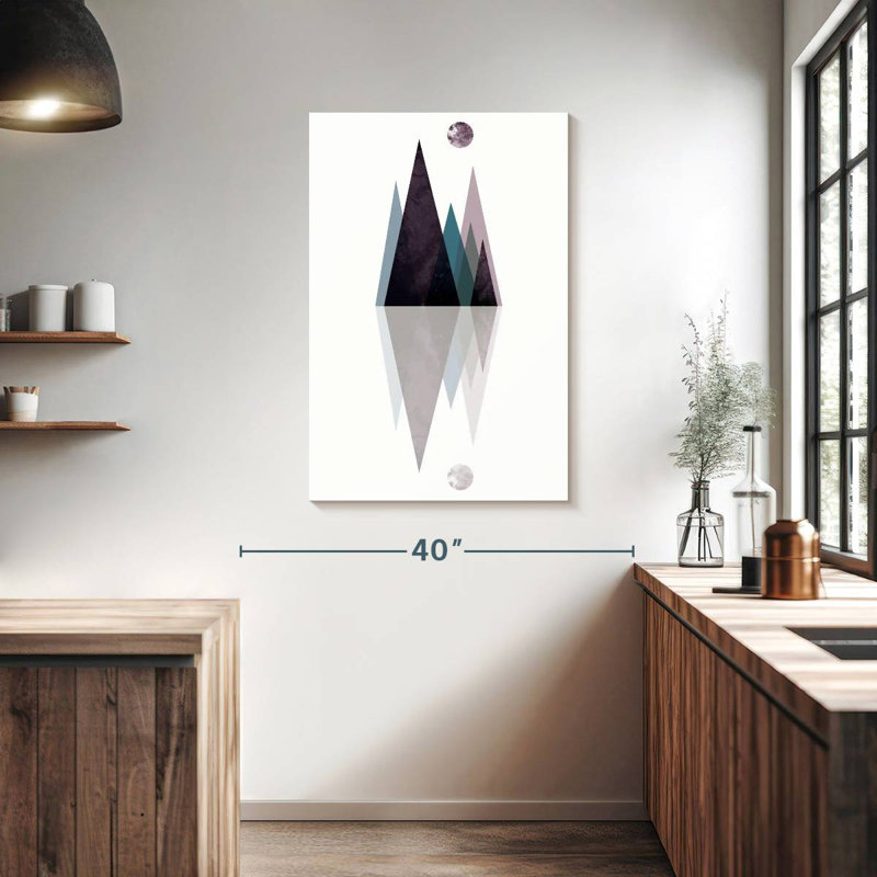 Alvord Scandi Mountains Blue III, 39" H x 26" W
