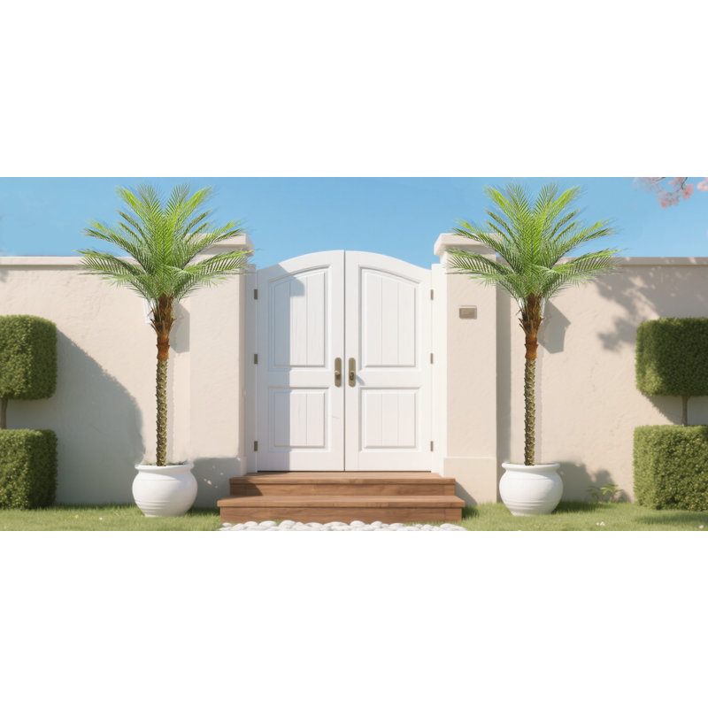 7Ft Artificial Palm Tree, 84'' H x 10.63'' W x 9.06'' D
