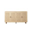Armoire de rangement en rotin à 4 portes de 62,2 pouces