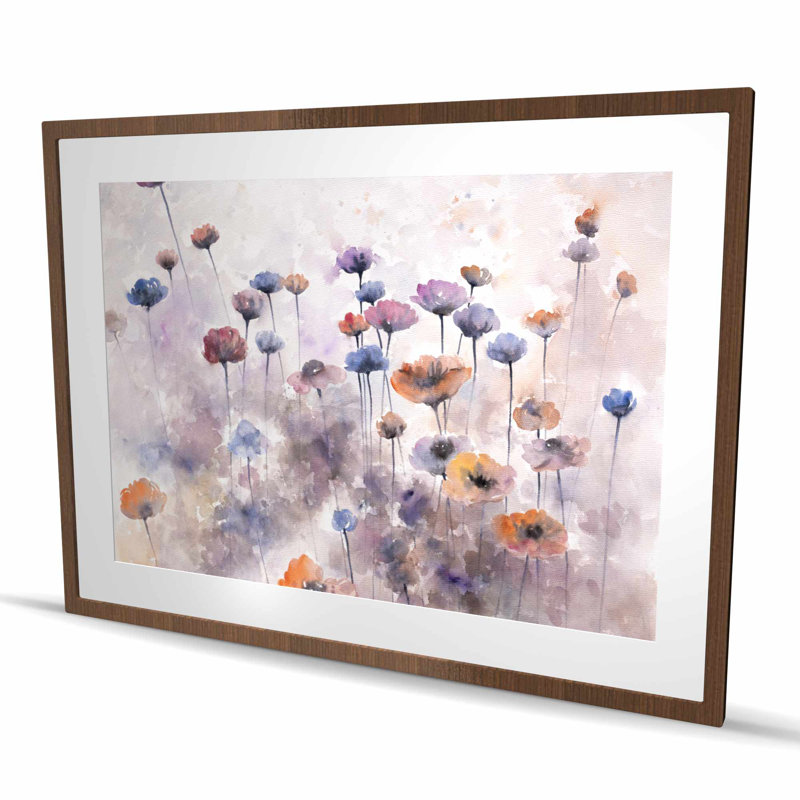 Imprimé matelassé encadré de petites fleurs sauvages - Décoration intérieure