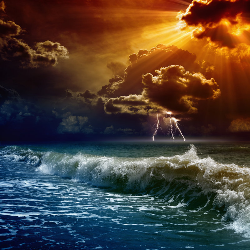 Dramatic Sunset - Photographie sur toile tendue, H 12 po x l 12 po x P 1,25 po