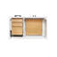 Meuble-lavabo rectangulaire simple de 94 cm (37 pouces) décalé vers la gauche, avec comptoir en marbre blanc de Carrare de 3,8 cm (1,5 pouce) d'épaisseur.-272130949-272130958