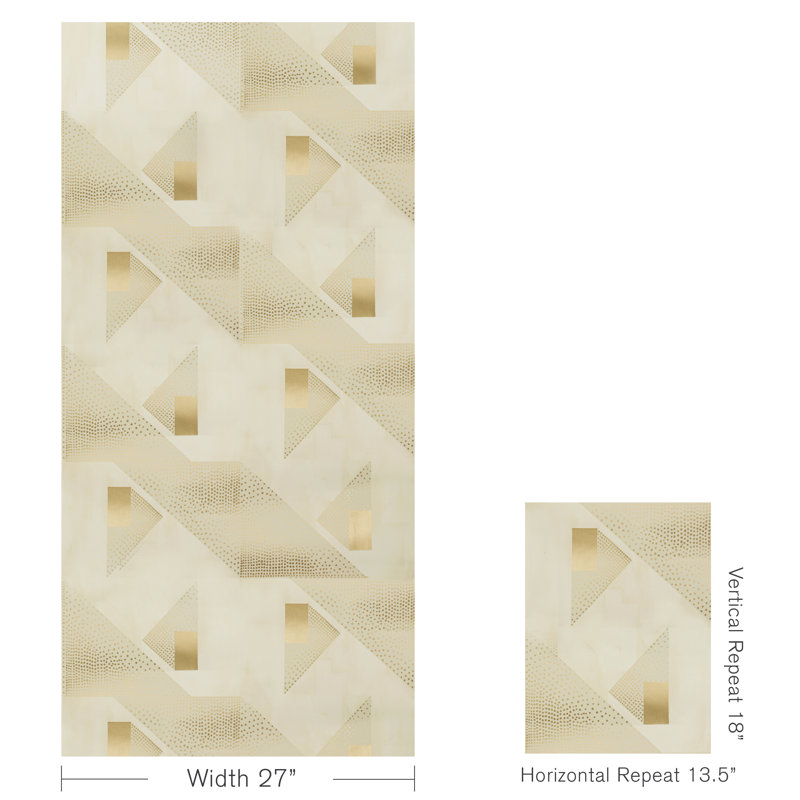 Le Tonnerre 30' L x 27" W Wallpaper Roll, Beige
