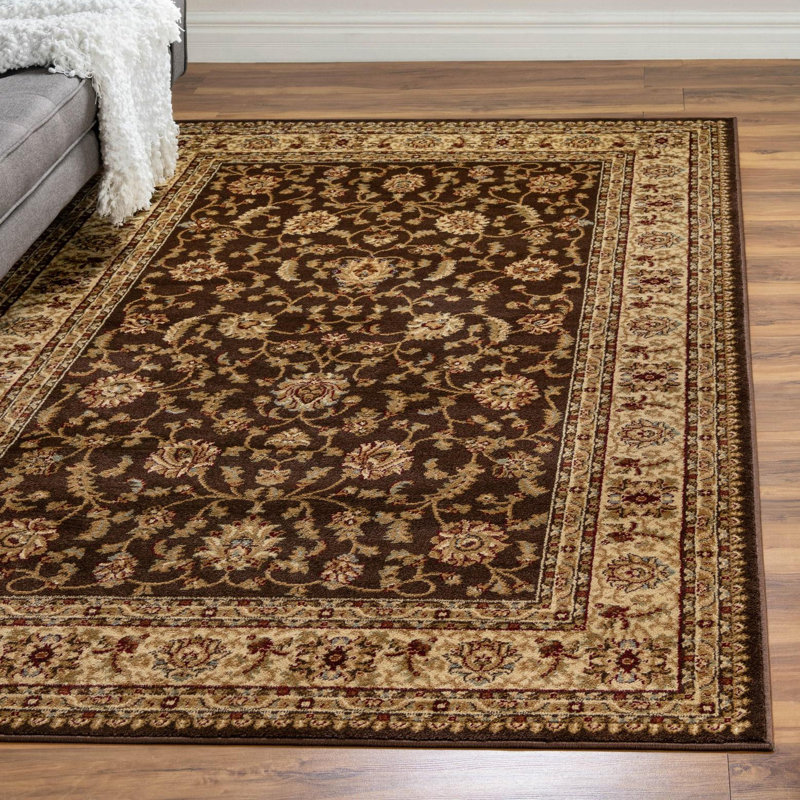 Tapis oriental Niles, Rectangle 6 pi 1 po x 9 pi, Brun