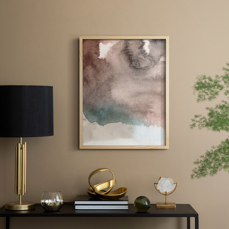 Red Ochre Abstract I Framed Print - Solid Wood, 30" H x 24" W