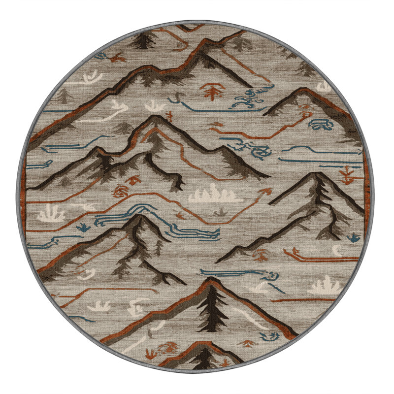 Machine Washable Nature Grey Area Rug, Runner 2' x 4'