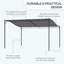 Pavillon de jardin extérieur en acier 10 pi x 13 pi Outsunny