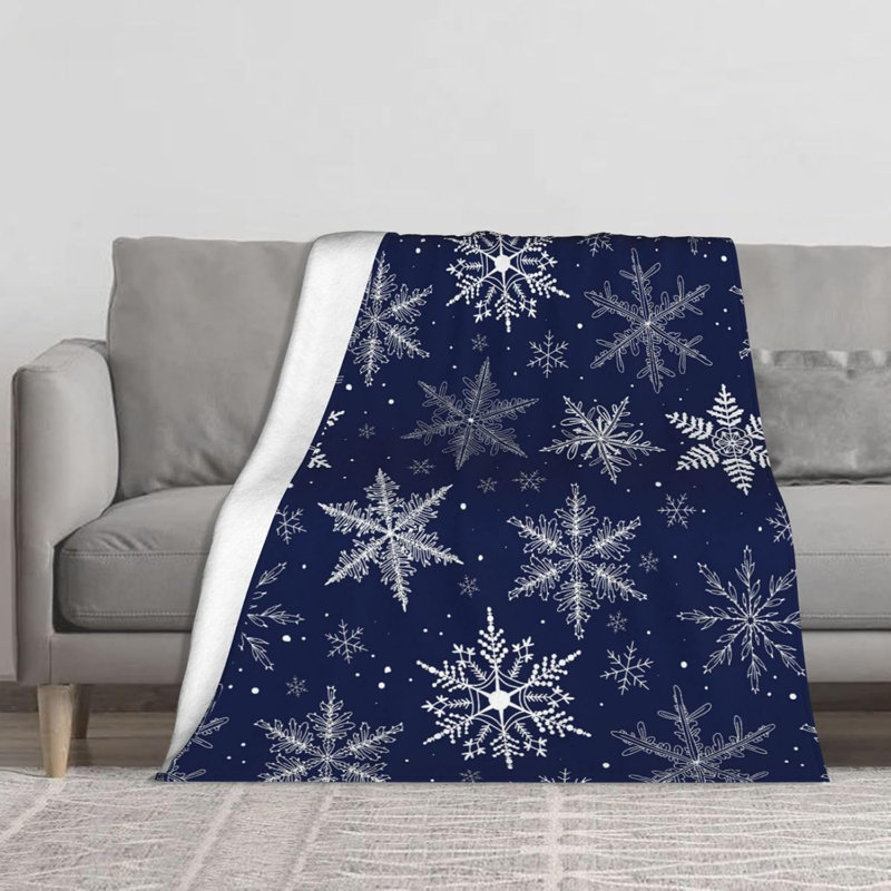 40 x 50 po Snowflake Blue Christmas