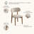 Mid-Century Modern Wood Dining Chairs, Upholstered Cotton Linen Wood Dining Chair Side Chair, Fully Assembled (Set of 2)-14969088-14969093