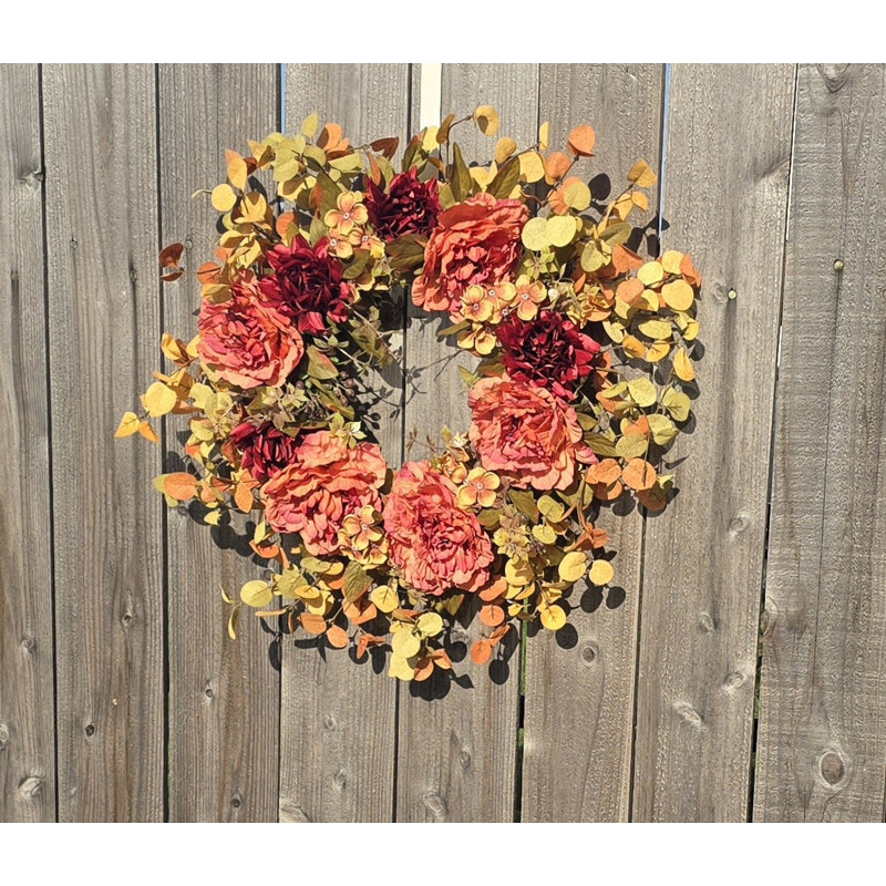 Fall Eucalyptus, Peony And Hydrangea Wreath