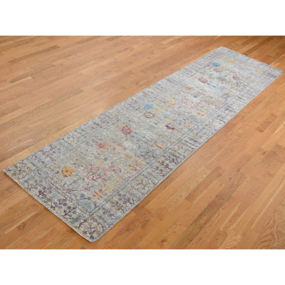 Chloee One-of-a-Kind 3'1" X 12' New Age Runner Silk Area Rug