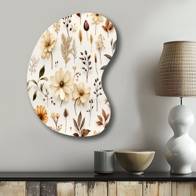 Watanabe - Unique Shape plants Metal Wall Decor, Asymmetrical Metal Wall Sculpture Print