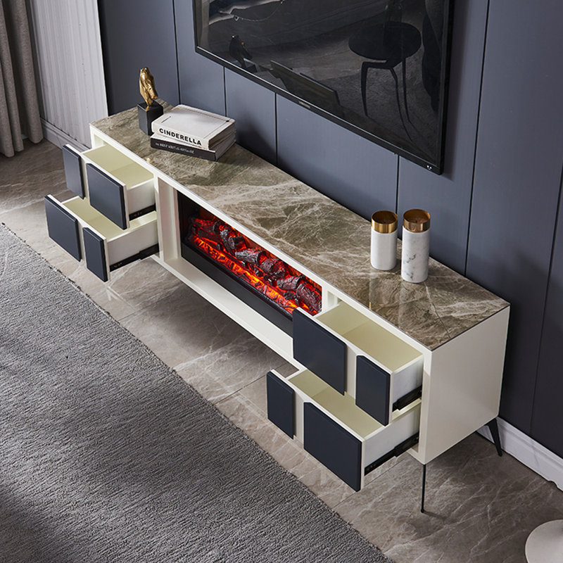 Meuble télé avec foyer moderne Modern Simulation
