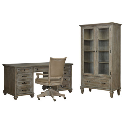 Executive Desk With Chair And Door Bookcase