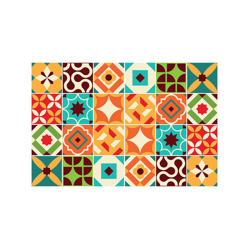 5.91'' W x 5.91'' L PVC Peel and Stick Field Tile