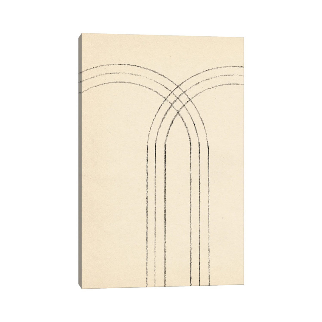 Minimalist Neutral Line Art I by Whales Way - Print