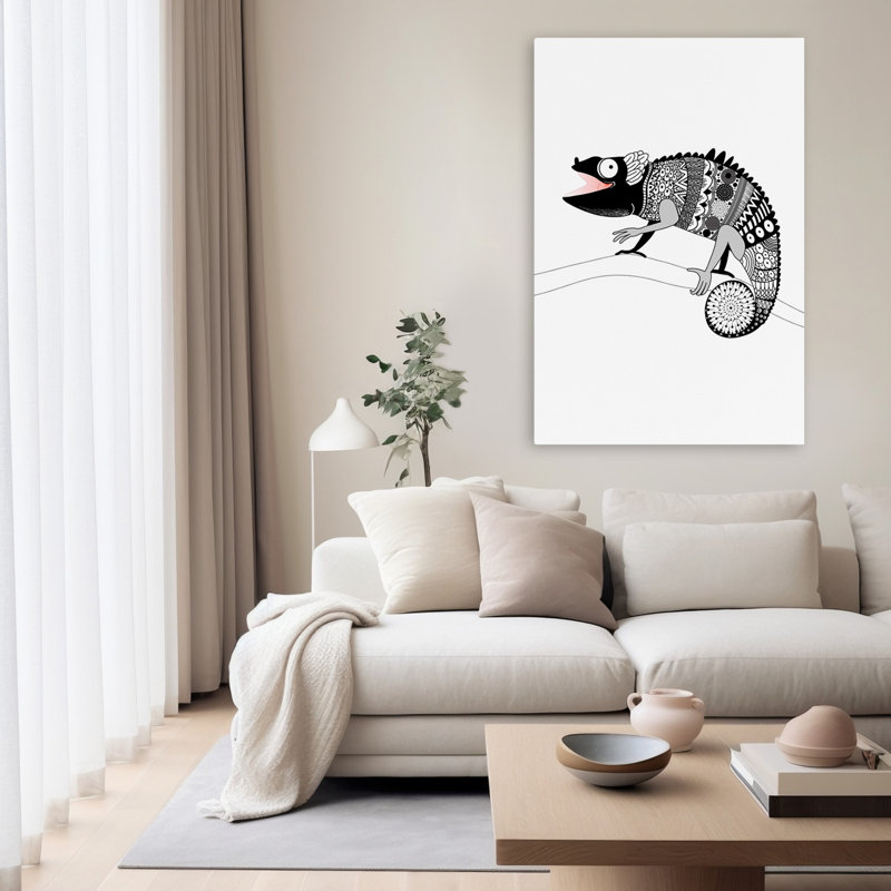 Gecko - art animalier contemporain, H 60 po x l 40 po