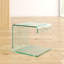 Amalia Glass Top C Table End Table