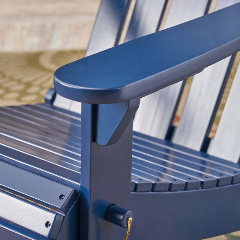 Chaise Adirondack pliable en bois d'acacia - Style rustique, résistante aux intempéries et portable pour patio ou piscine