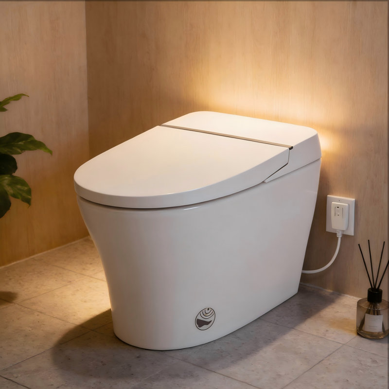 Toilette intelligente à siège chauffant - Double chasse 1 / 1,28 gallon sans réservoir